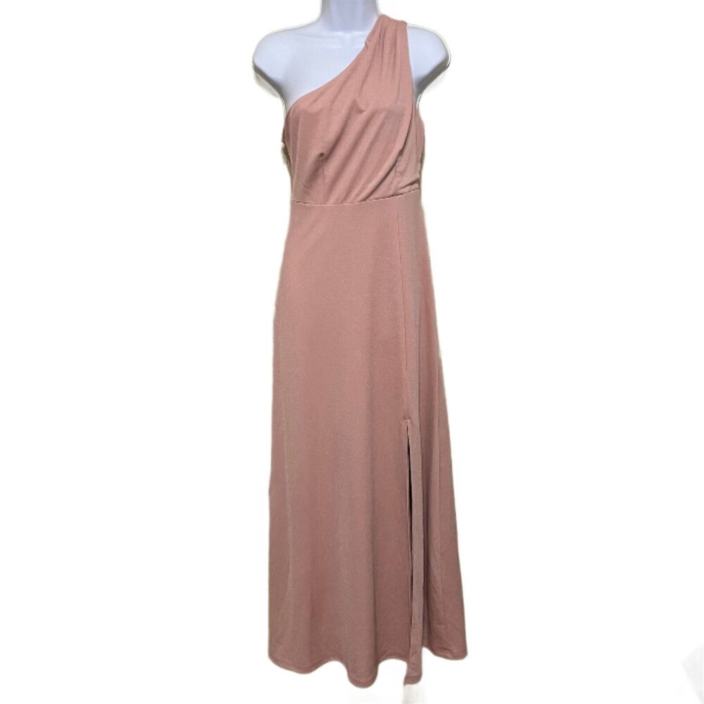 Birdy Grey One-Shoulder Dusty Rose Dress Kira Size Small